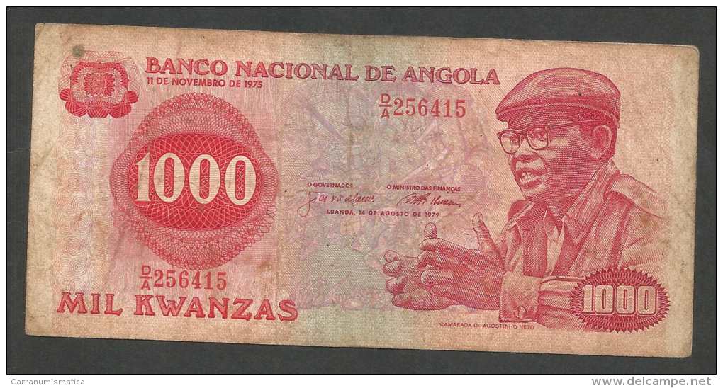 [NC] BANCO NATIONAL De ANGOLA - 1000 KWANZAS (1979) - Angola