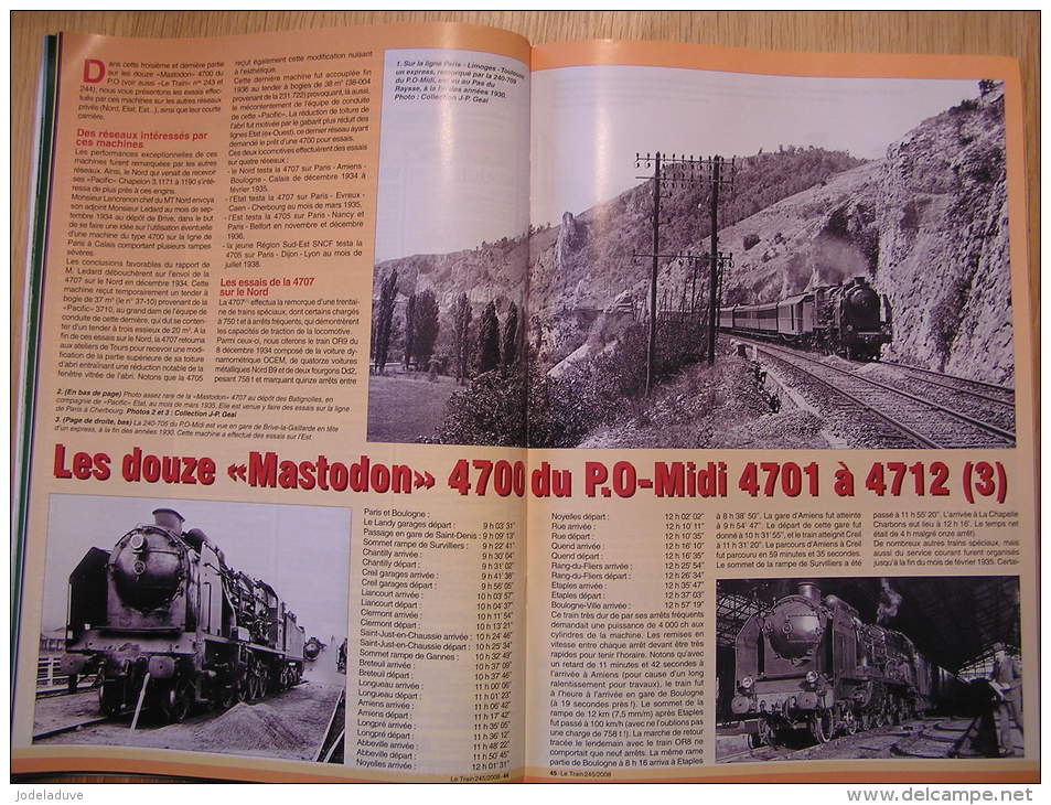 LE TRAIN N° 245 Revue Trains Autorail Chemins De Fer Modélisme BB 16500 Voitures Saucisson Mastodon P.O. Midi SNCF - Railway & Tramway