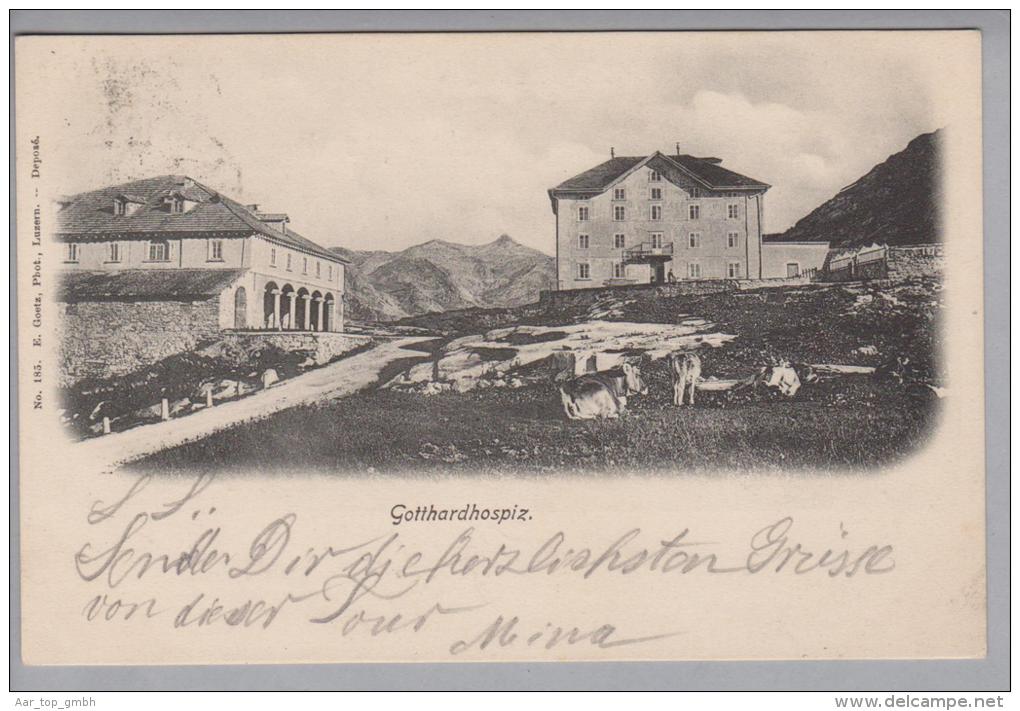 Heimat TI S.Gottardo 1902-07-13 Langstempel Auf Ansichtskarte - Brieven En Documenten