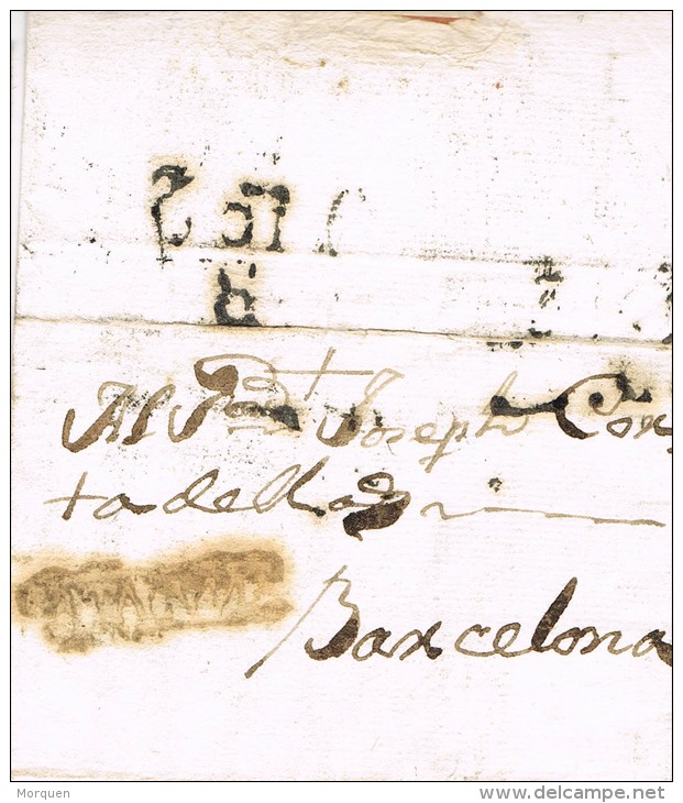 5536. Carta Entera Pre Filatelica SAN MARTIN De SESGUEIOLES (Barcelona) 1801 - ...-1850 Prephilately