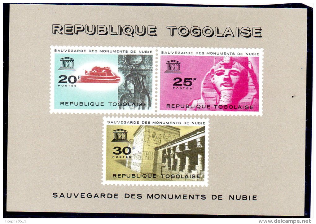 TOGO. BF 11 De 1964 (neuf Sans Charnière : MNH). UNESCO/Sauvegarde Des Monuments De Nubie. - Egiptología