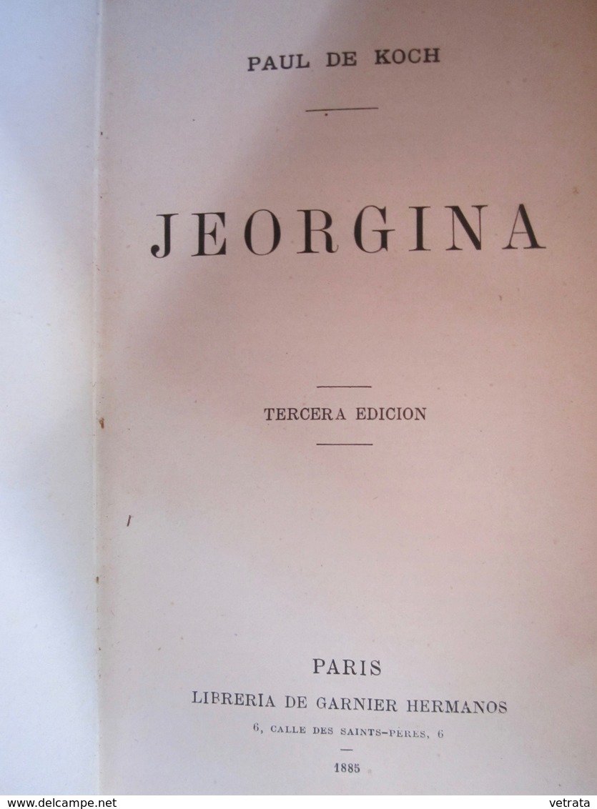 Jeorgina De Paul  De Koch (Garnier Hermanos Ed. 1885, En Espagnol) - Autres & Non Classés