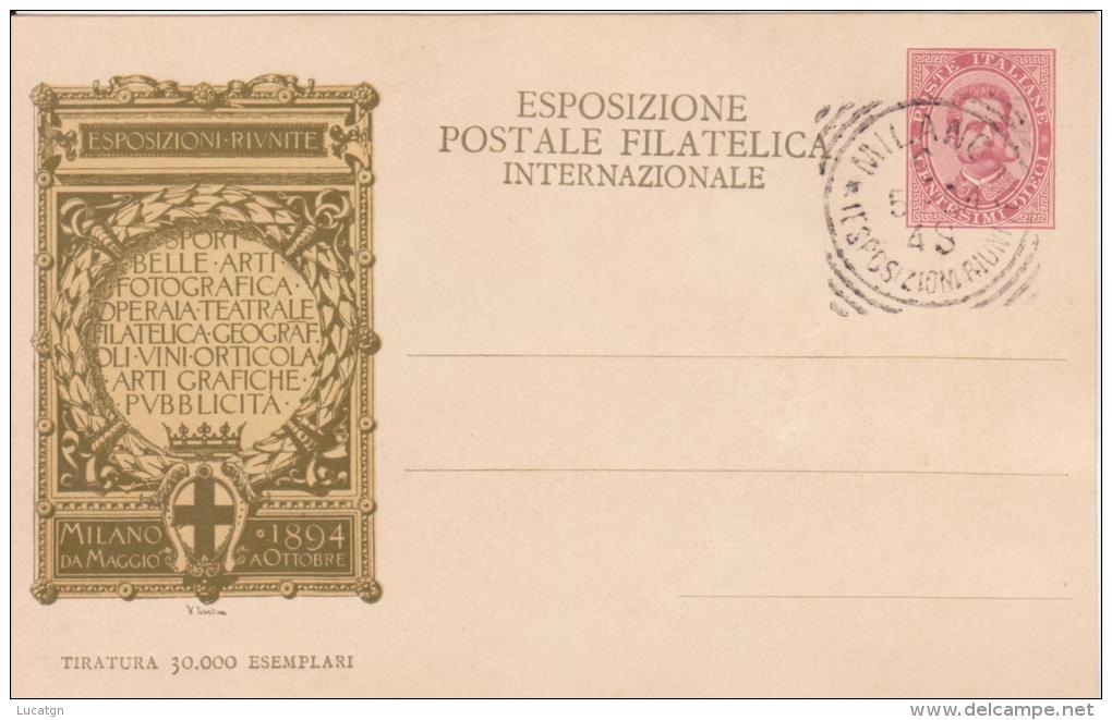 Esposizione Postale Filatelica 1894 - Esposizioni