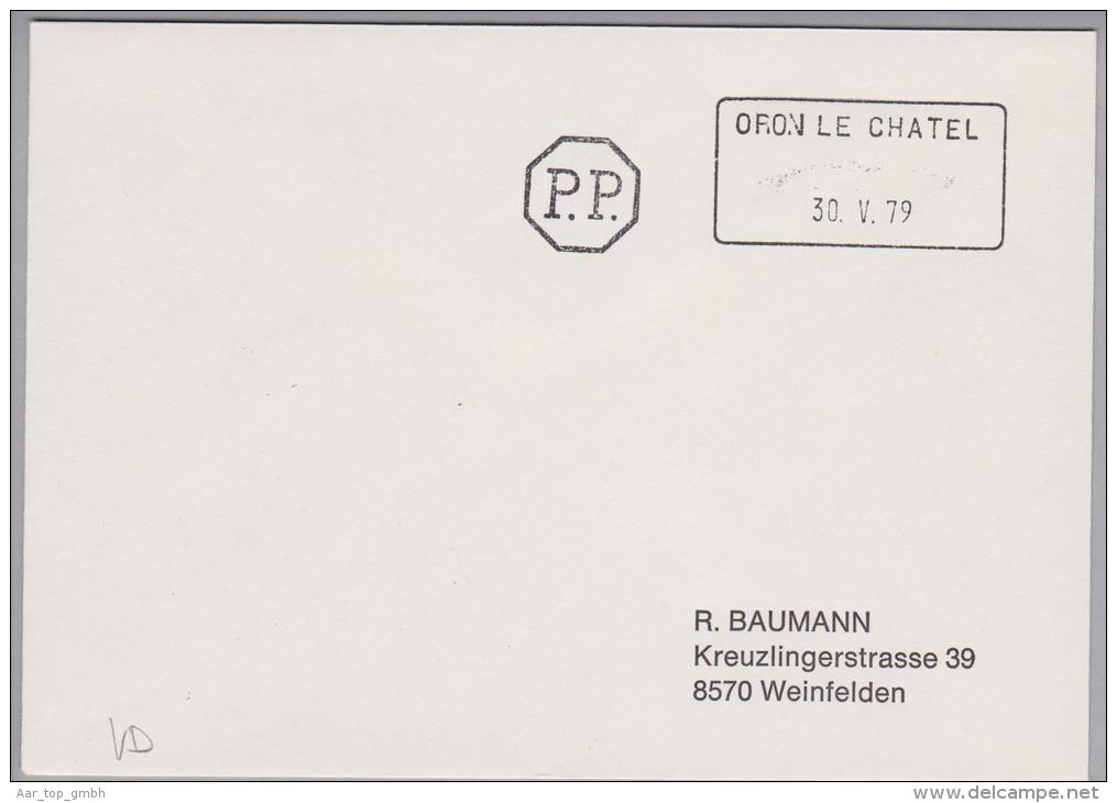 Heimat VD Oron Le Chatel 1979-05-30 Aushilfsstempel Auf Sammlerbrief - Storia Postale