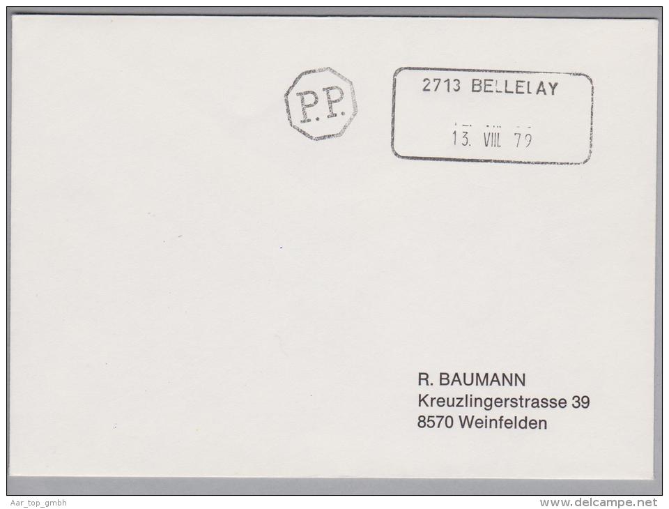 Heimat BE Bellelay 2713 1979-08-13 Aushilfsstempel Auf Sammlerbrief - Storia Postale