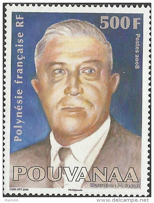 French Polynesia - 2008 - Political Leaders - Pouvanaa - Mint Stamp - Unused Stamps