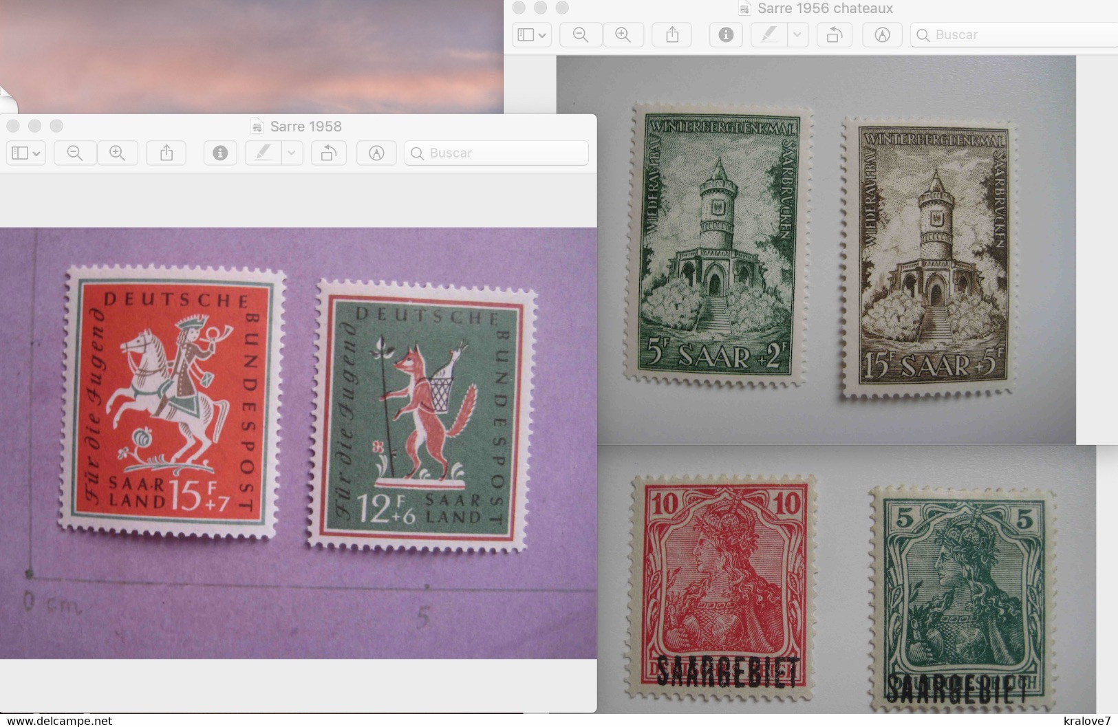 SARRE ALLEMAGNE 6 TIMBRES NEUFS CHARNIERE SAARGEBIET Saarland GERMANY MH SAARGEBIET - Andere & Zonder Classificatie