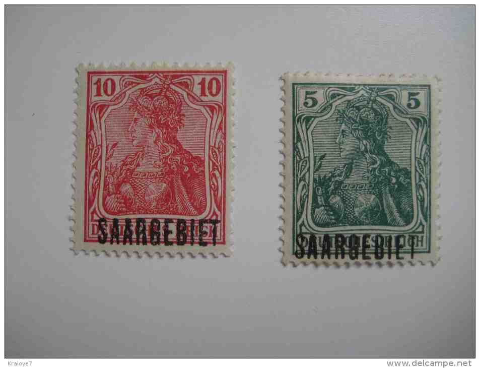 SARRE ALLEMAGNE 6 TIMBRES NEUFS CHARNIERE SAARGEBIET Saarland GERMANY MH SAARGEBIET - Sonstige & Ohne Zuordnung