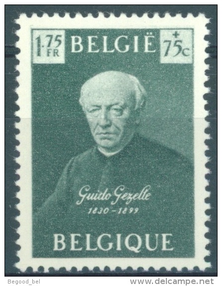 BELGIQUE - 1949 - MNH/***- LUXE -GUIDO GEZELLE - COB 813 -  Lot 8785 - Nuevos