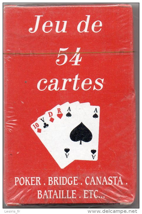 JEU DE 54 CARTES - POKER - BRIDGE - CANASTA - BATAILLE - NEUF - B. & G. - 54 Cartas