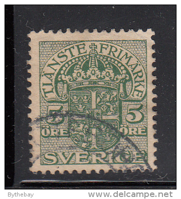 Sweden Used Scott #O31 5o Green - Dienstzegels