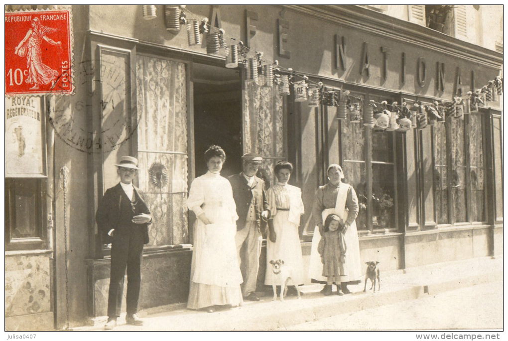 DOUE LA FONTAINE (49) Carte Photo Façade Du Café National Animation - Doue La Fontaine