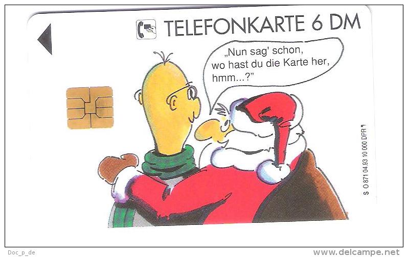 Germany - O 871  04/93 - Santa Claus - Weihnachtsmann - Weihnachten - Christmas - Xmas - O-Series: Kundenserie Vom Sammlerservice Ausgeschlossen