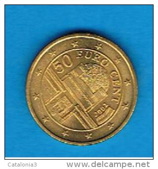 AUSTRIA  # EUROS -  50 Cents - Centimos De Euro  2002 - Austria