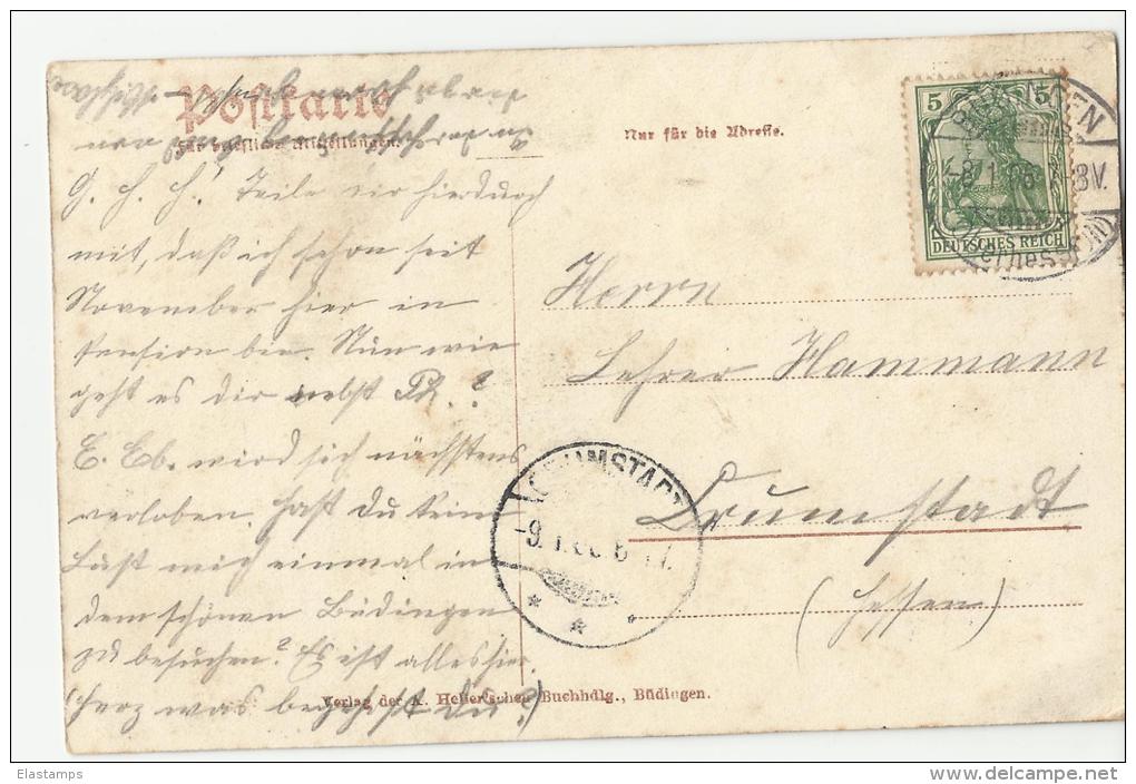 =DE AK  1906 BUDINGEN SCHLOSS - Kreis Merzig-Wadern