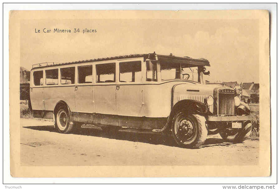 E1839  -  HEYST  -  Casino Tours - Excursions - Osc. BUYLAERT, Digue De Mer - Car MINERVA  *autobus*coach* - Heist