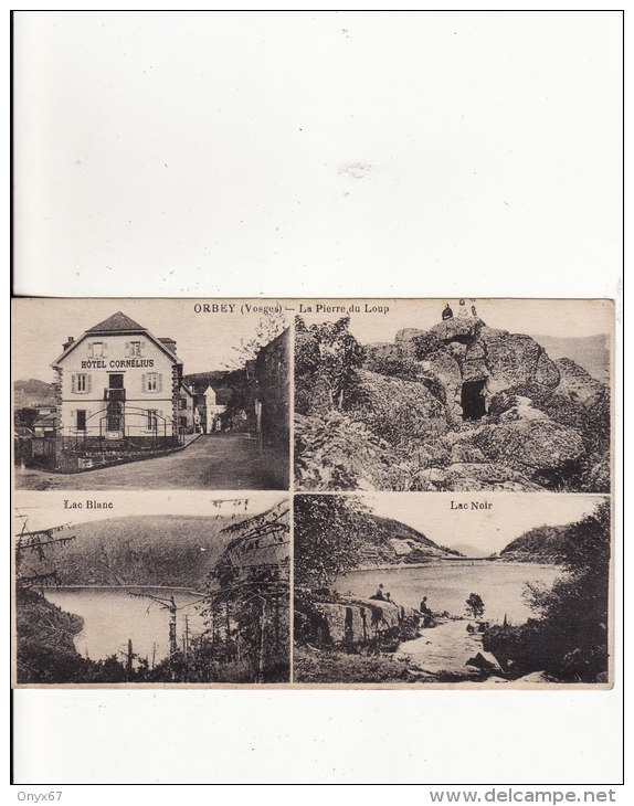 ORBEY  (Haut-Rhin) Hôtel Cornélius - Pierre Du Loup - Lac Noir Et Blanc  VOIR 2 SCANS - Orbey