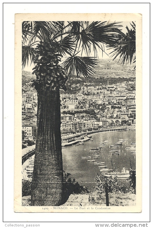 Cp, Monaco, Le Port Et La Condamine, Voyagée 1940 - La Condamine