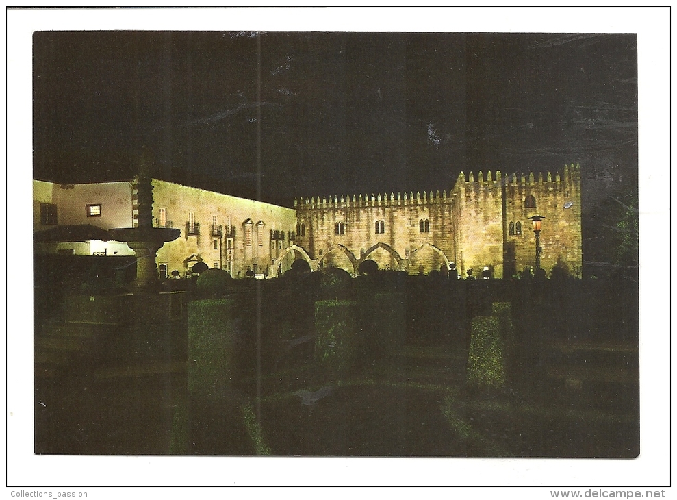 Cp, Portugal, Braga, Le Jardin De Sainte Barbara, Vue Nocturne - Braga