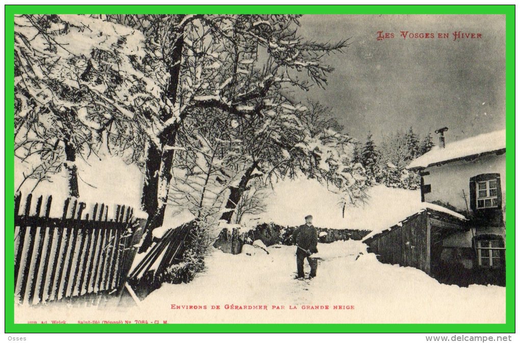 DEUX C.P.A.Les Vosges En Hiver-Environs De Gerardmer.Effet De Neiges,montagnes Des Vosges.(recto Verso) - Gerardmer