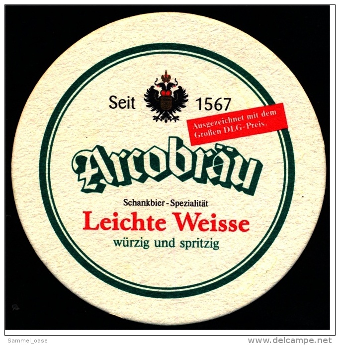 Bierdeckel Arcobräu  -  Leichte Weisse  -  Würzig Und Sprizig - Sous-bocks