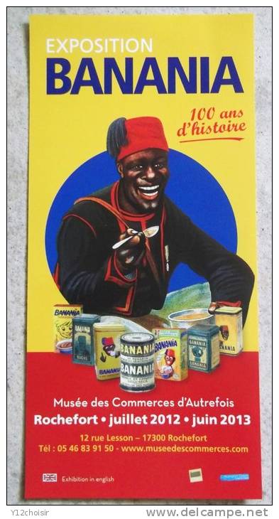 PUBLICITE EXPOSITION BANANIA 100 ANS D HISTOIRE CHOCOLAT TIRAILLEUR SENEGAL SENAGALAIS ROCHEFORT SUR MER BOITES BOITE - Cioccolato