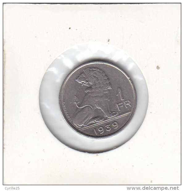 1 FRANC Nickel Léopold III 1939 FR/FL - 1 Frank