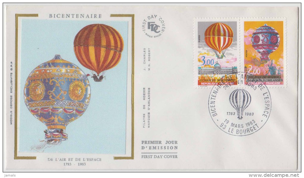 Hot Air Balloon, Silk Cacheted Cover, France - Other & Unclassified