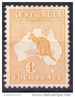 Australia 1913 Kangaroo 4d Orange 1st Wmk MH - Ungebraucht