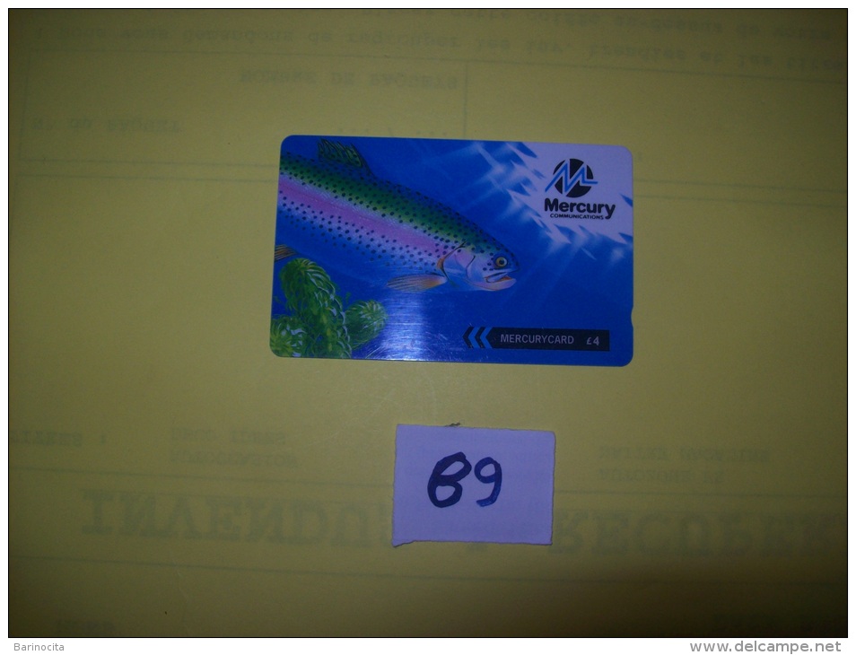 MERCURY CARDS -  NATURE Poisson - £4-  Voir Photo (89) - [ 4] Mercury Communications & Paytelco