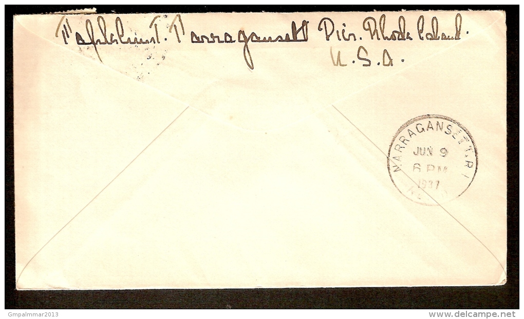 AUSTRALIA, MELBOURNE Letter To NARRAGANSET ( RHODE ISLAND USA ) In 1937 ! Bidding Starts At 10 € ! - Briefe U. Dokumente