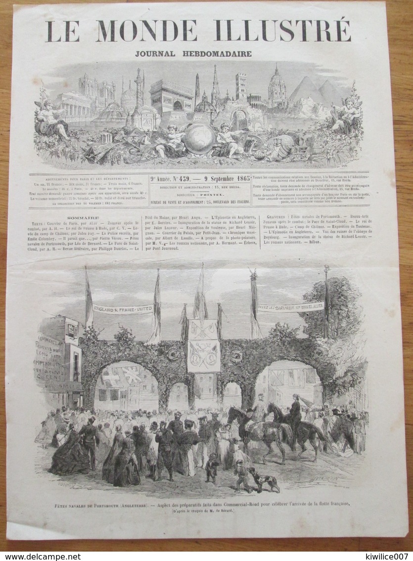 2 Gravure De  1865  PORTSMOUTH    Fetes Navales Marine  Marin Mer  Sea Matelots Anglais English Navy   Taverne  Bar  Pub - Portsmouth