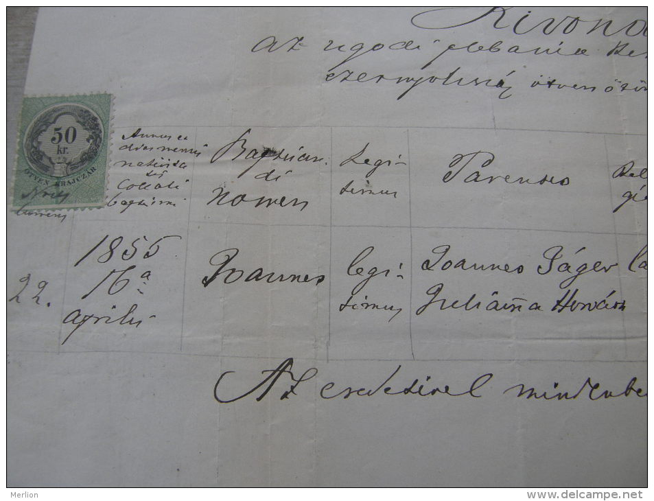 Old Paper - Hungary - UGOD -Veszprém - Joannes Jager - Páger ? - Juliana Horváth  Ca 1870 DC3.4 - Naissance & Baptême