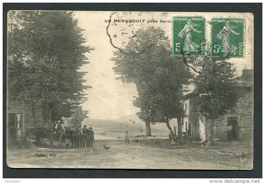 LE BEAUDOUIT Près ST PRIEST LA PRUGNE, Bien Animé - Attelage - Autres & Non Classés