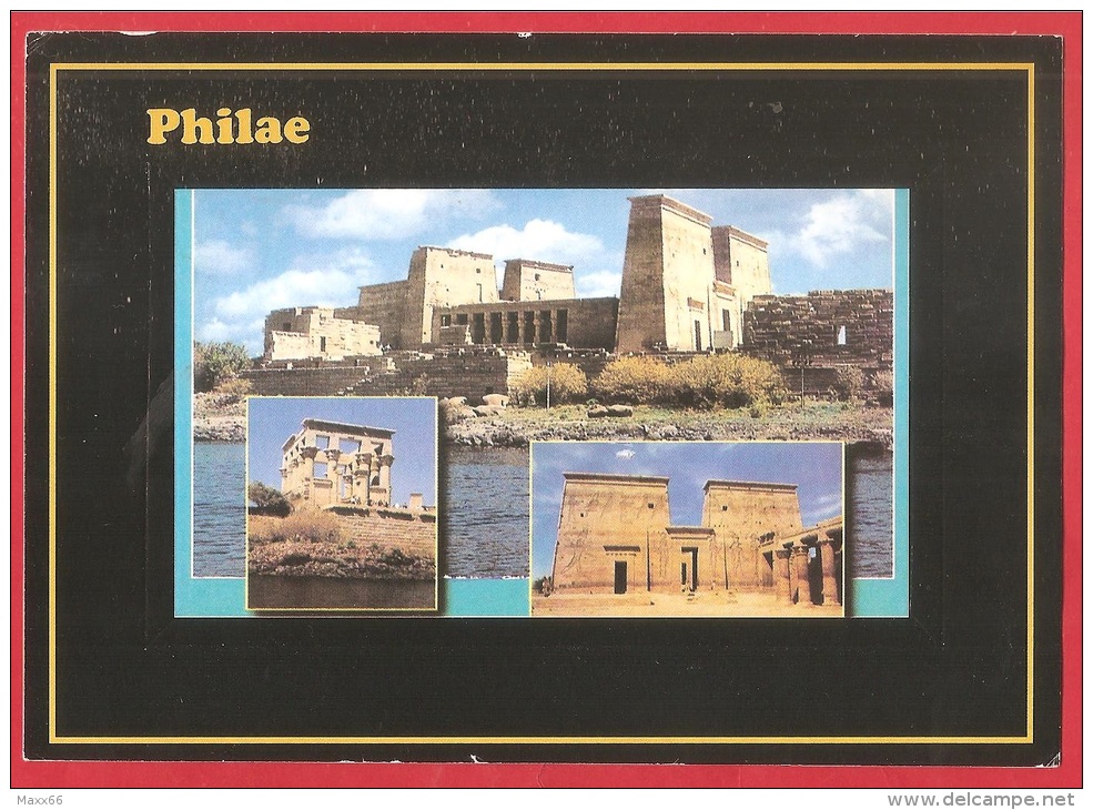 CARTOLINA VG EGITTO - ISOLA DI FILE - PHILAE - Tempio Di Iside - 12 X 17 - ANNULLO 2006 - Assouan