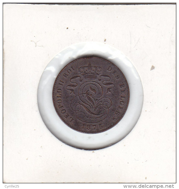 2 CENTIMES Cuivre Léopold II 1875 FR - 2 Centimes