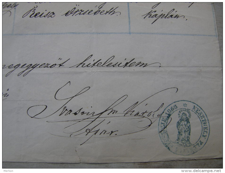 Old Paper - Hungary - Keszthely - Tivadar Desseöffy - Dessewffy  1873    DC5.2 - Birth & Baptism