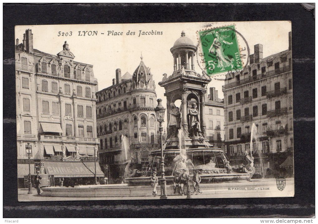 43489    Francia,    Lyon  -  Place  Des  Jacobins,  VG  1914 - Autres & Non Classés
