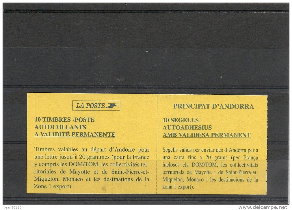 ANDORRE  Année 1997 Carnet N° Y/T 7** Côte : 22,00€ - Libretti