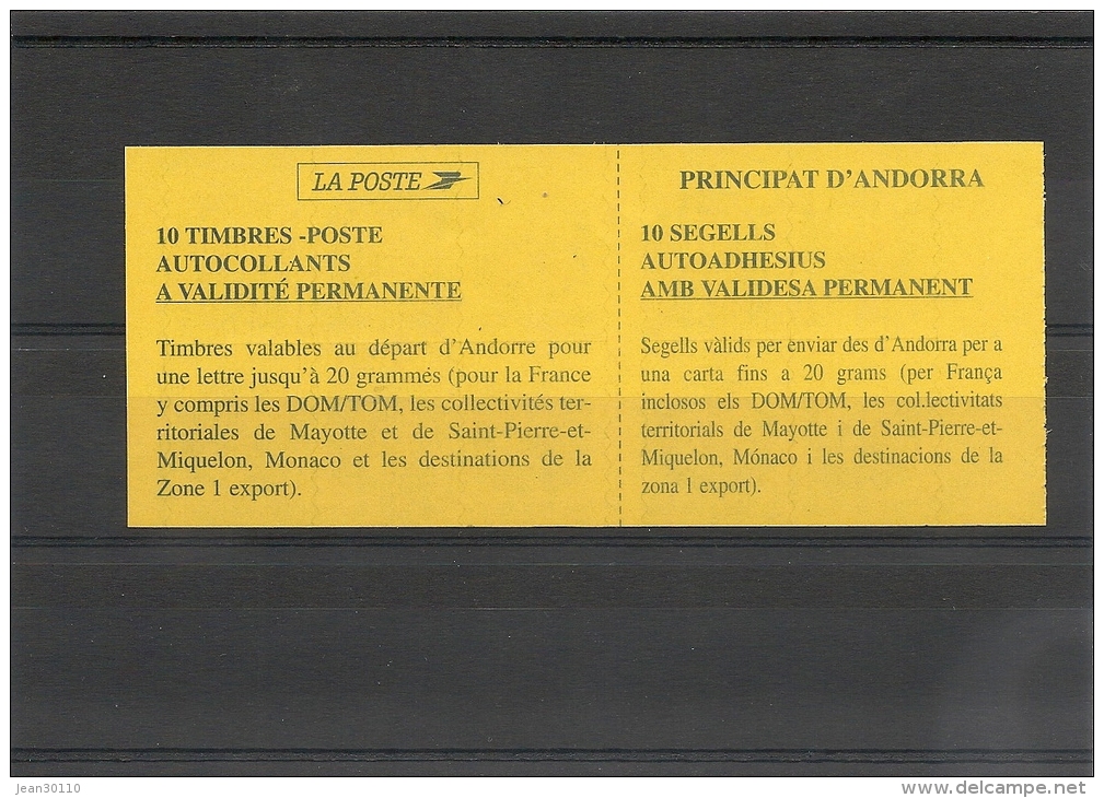 ANDORRE  Année 1997 Carnet N° Y/T :  8** Côte : 22,00€ - Cuadernillos