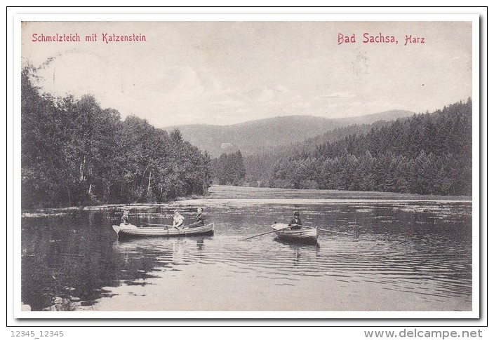 Bad Sachsa, Schmelzteich Mit Katzenstein - Bad Sachsa