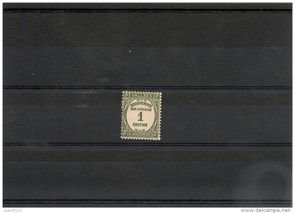 ANDORRE  Année 1935 TAXE N° Y/T : 16* - Ungebraucht