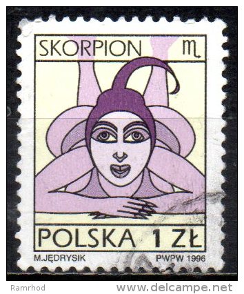 POLAND 1996 Signs Of The Zodiac - 1z. - Woman With Scorpion's Tail Hat (Scorpio)  FU - Gebraucht