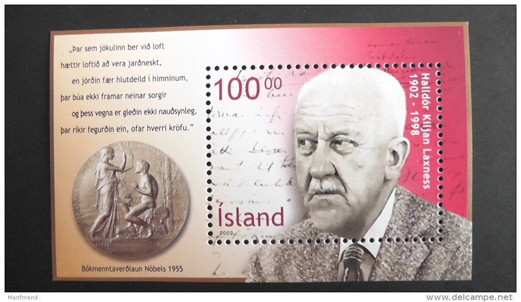 Iceland - 2002 - Mi.Nr. 1003 Bl.30**MNH - Look Scan - Blokken & Velletjes