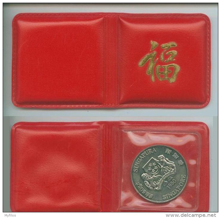 1980 SINGAPORE 10 $ DOLLARI PROOF - Singapur