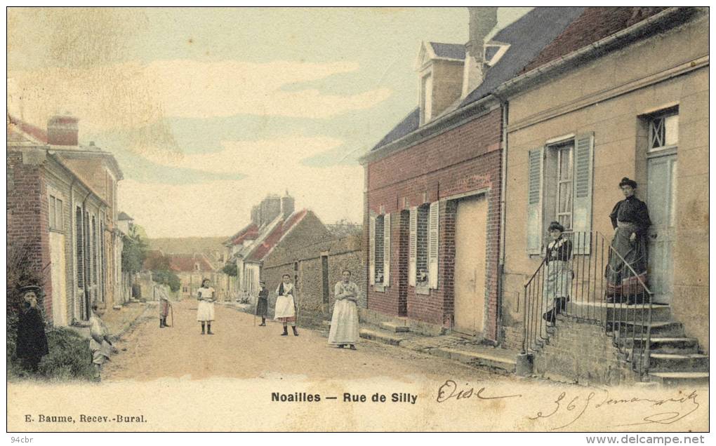 CPA (60)    NOAILLES     Rue  De Silly - Noailles