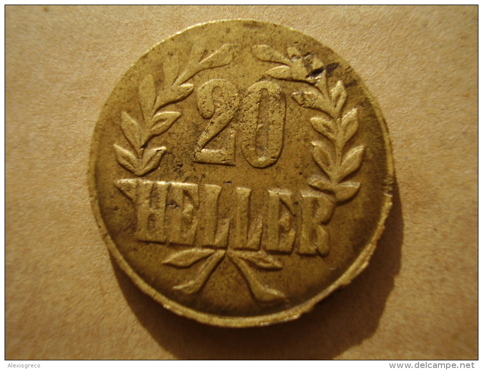 DOA  1916 EMERGENCY TABORA COINS 20 HELLER BRASS TYPE B - B . - Afrique Orientale Allemande