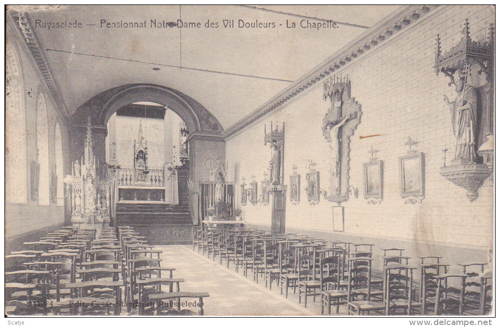 Ruysselede. -  Pensionnat Notre-Dame Des Vil Douleurs - La Chapelle. 1907 - Ruiselede