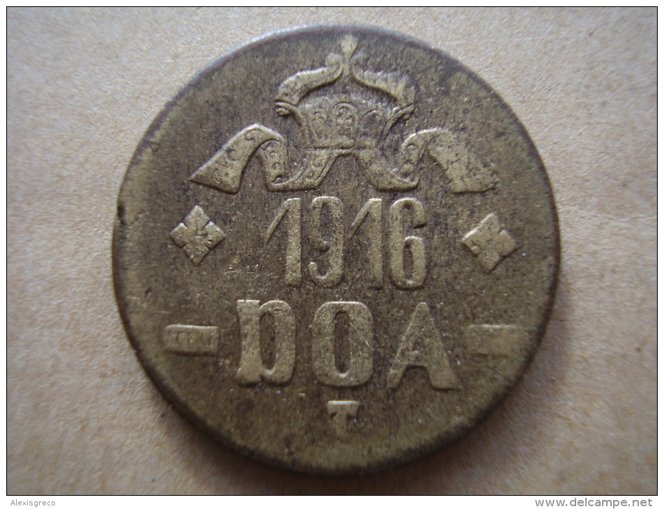 DOA  1916 EMERGENCY TABORA COINS 20 HELLER BRASS TYPE B - B . - German East Africa