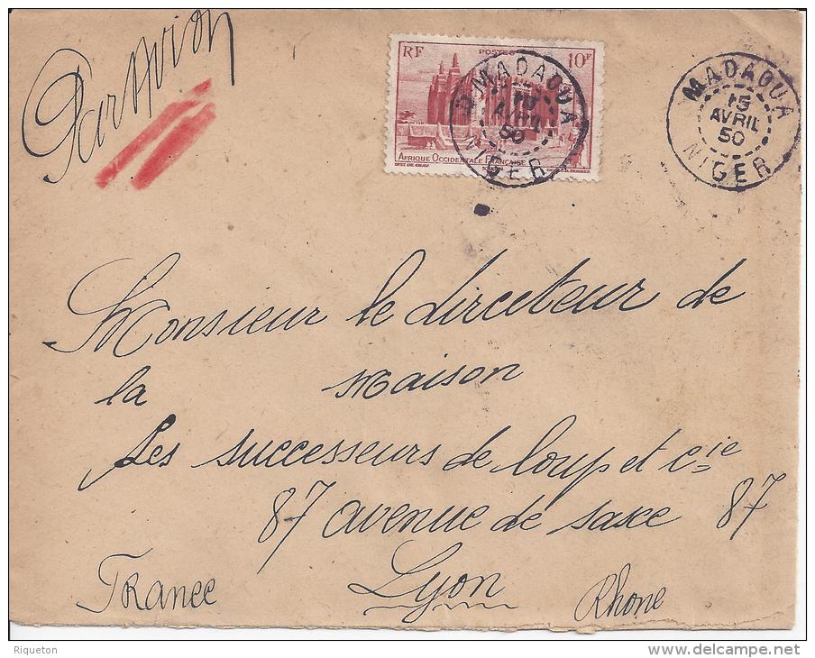 NIGER -  LETTRE DE MADAOUA A DESTINATION DE LYON - FR - - Storia Postale